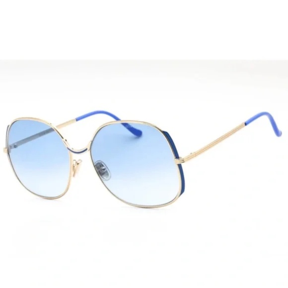 Cutler And Gross Unisex Sunglasses Blue and Gold Size 60-17-140 NWT - Picture 1 of 2